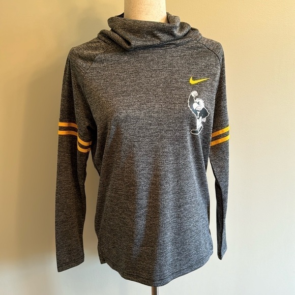 Nike Iowa Hawkeyes Women's Gray Cowl Neck Pullover Size Small - Picture 2 of 12